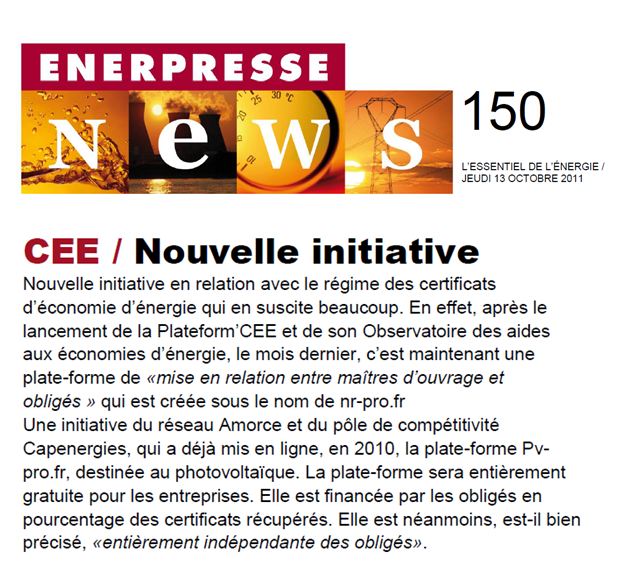 Enerpress (octobre 2011)