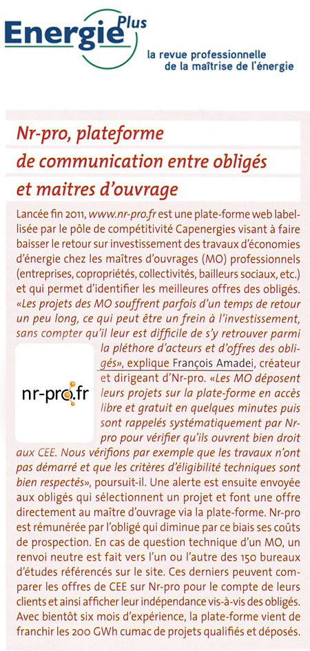 Energie Plus (juin  2012)