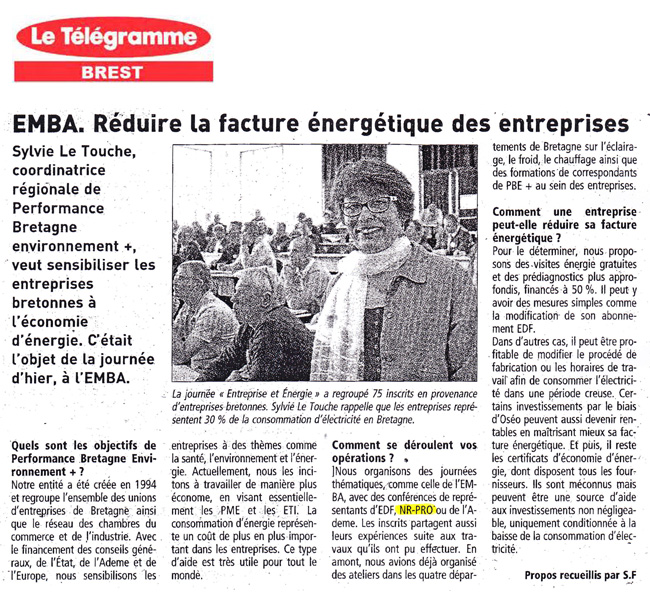 Télégramme de Brest (novembre 2012)