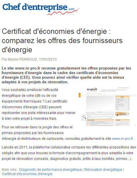 Chef d'entreprise.com (janvier 2013)