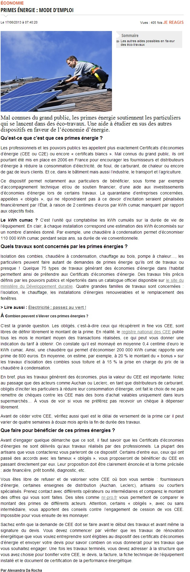 Réponse conso !