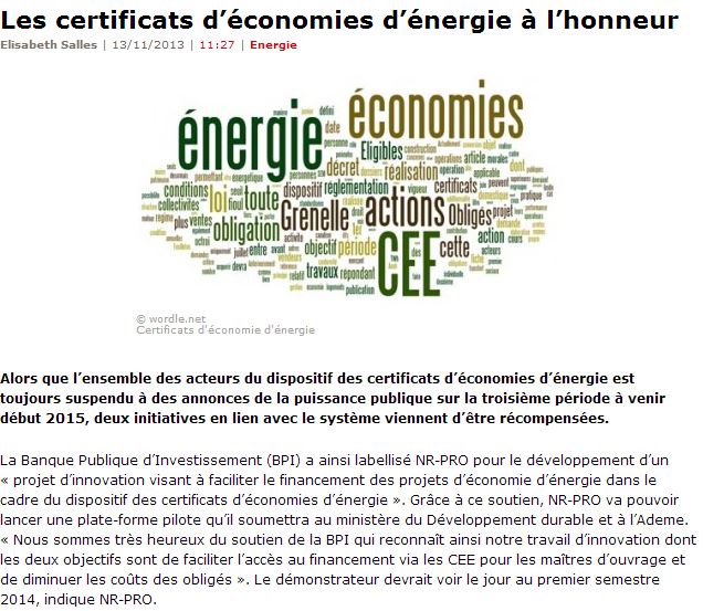 Le Moniteur (novembre 2013)